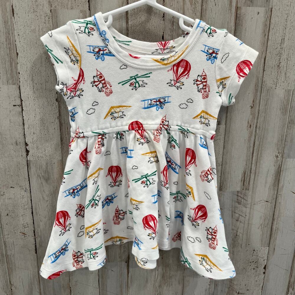 Finn + Emma Organic Cotton Aviator Pig Twirl Dress Toddler Girl Size 12-24 Month